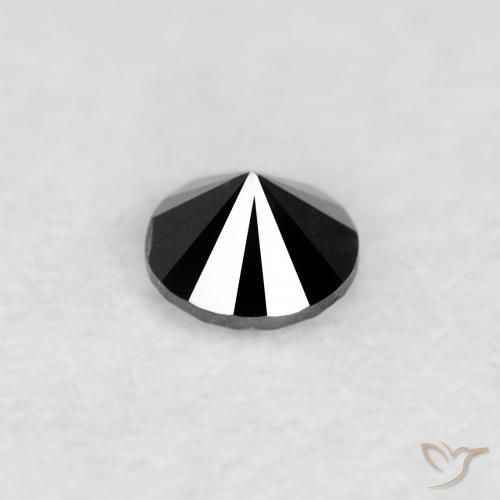 9,17 ctw natürlicher Schwarz Diamant, Runden, Transparent