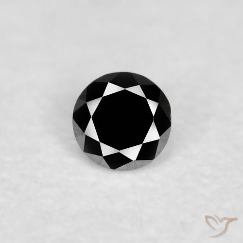 0.03ct Natürlicher Schwarz Diamant, Runden, Lichtundurchlässig