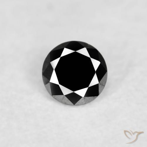 0.02ct Natürlicher Schwarz Diamant, Runden, Lichtundurchlässig