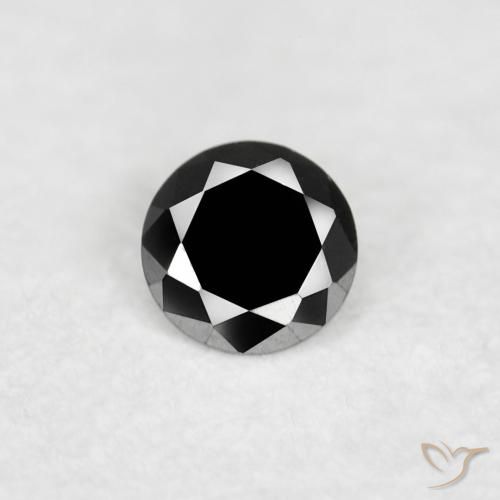 0.03ct Natürlicher Schwarz Diamant, Runden, Lichtundurchlässig