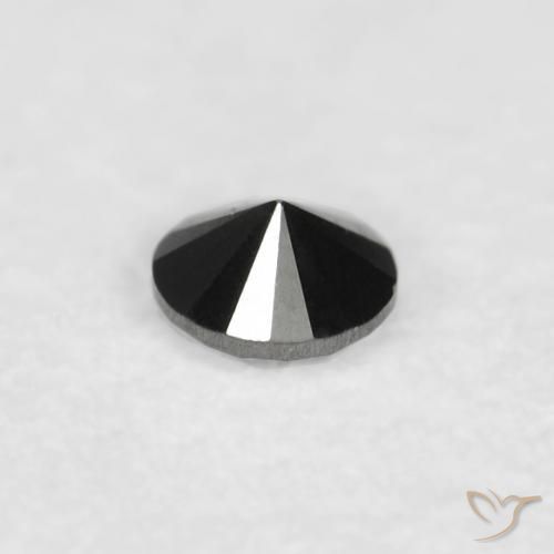 9,17 ctw natürlicher Schwarz Diamant, Runden, Lichtundurchlässig