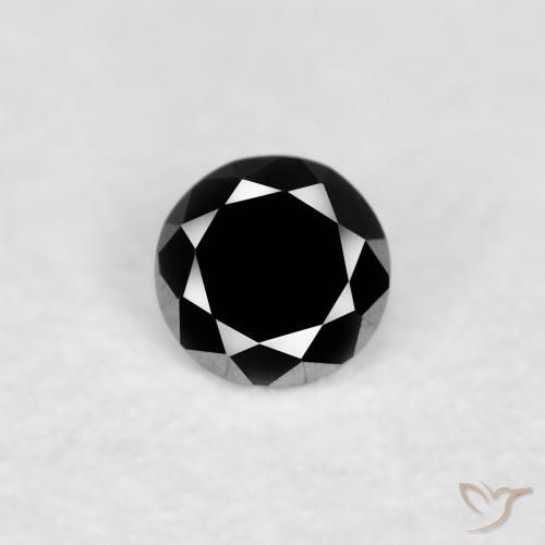 0.03ct Natürlicher Schwarz Diamant, Runden, Lichtundurchlässig