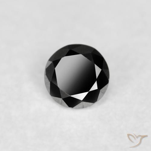 9,17 ctw natürlicher Schwarz Diamant, Runden, Lichtundurchlässig