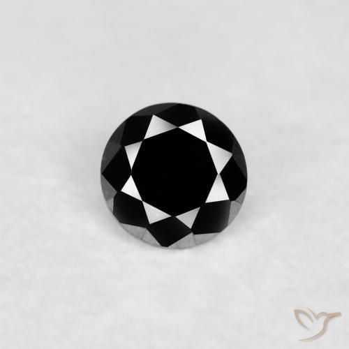 0.03ct Natürlicher Schwarz Diamant, Runden, Lichtundurchlässig