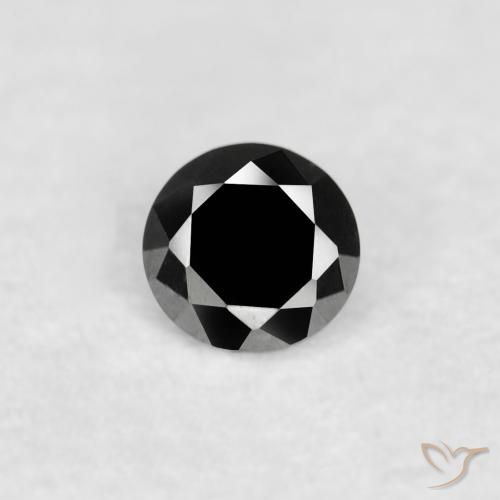 0.02ct Natürlicher Schwarz Diamant, Runden, Lichtundurchlässig, Photo A