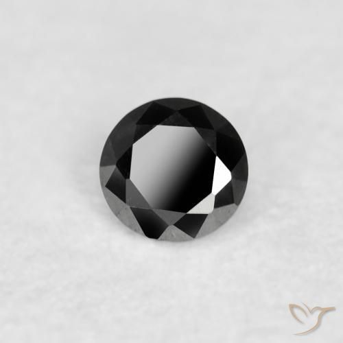 9,17 ctw natürlicher Schwarz Diamant, Runden, Lichtundurchlässig