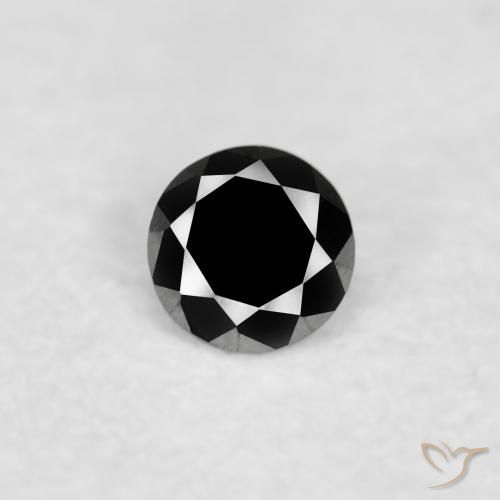 0.03ct Natürlicher Schwarz Diamant, Runden, Lichtundurchlässig