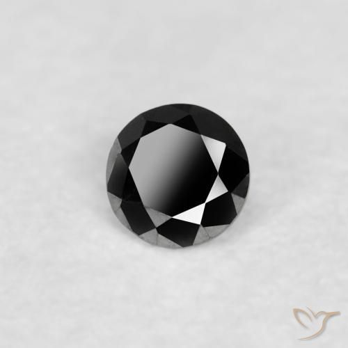 9,17 ctw natürlicher Schwarz Diamant, Runden, Lichtundurchlässig