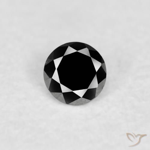 0.03ct Natürlicher Schwarz Diamant, Runden, Lichtundurchlässig