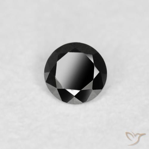 9,17 ctw natürlicher Schwarz Diamant, Runden, Lichtundurchlässig
