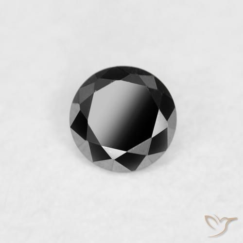 9,17 ctw natürlicher Schwarz Diamant, Runden, Lichtundurchlässig