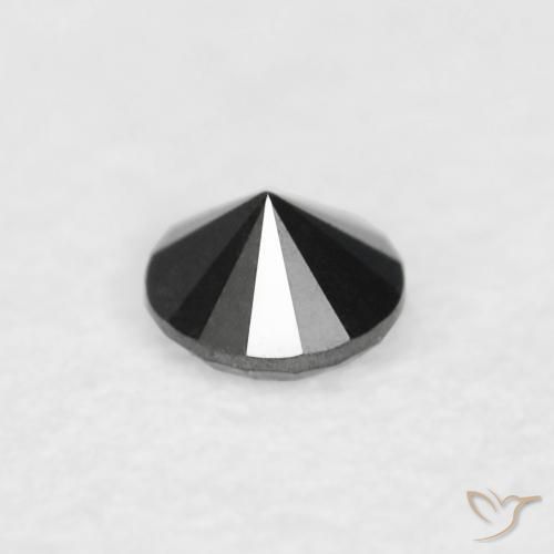 9,17 ctw natürlicher Schwarz Diamant, Runden, Lichtundurchlässig