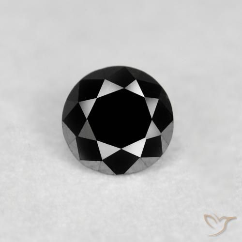 0.04ct Natürlicher Schwarz Diamant, Runden, Lichtundurchlässig