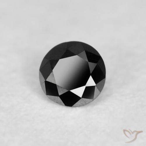 9,17 ctw natürlicher Schwarz Diamant, Runden, Lichtundurchlässig