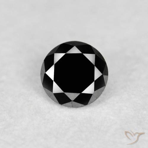 0.04ct Natürlicher Schwarz Diamant, Runden, Lichtundurchlässig