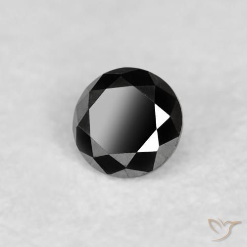 9,17 ctw natürlicher Schwarz Diamant, Runden, Lichtundurchlässig