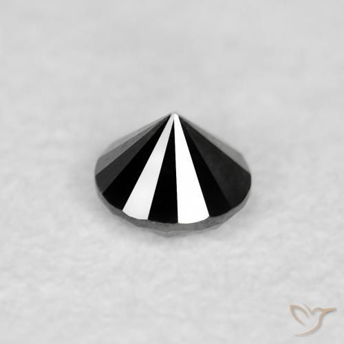9,17 ctw natürlicher Schwarz Diamant, Runden, Lichtundurchlässig