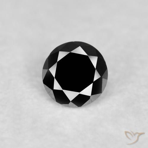 0.03ct Natürlicher Schwarz Diamant, Runden, Lichtundurchlässig