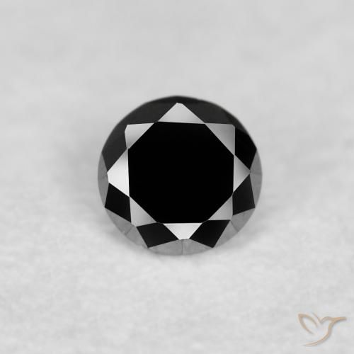 0.03ct Natürlicher Schwarz Diamant, Runden, Lichtundurchlässig