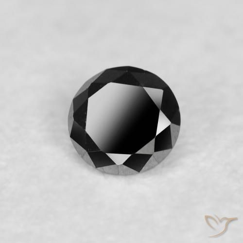 9,17 ctw natürlicher Schwarz Diamant, Runden, Lichtundurchlässig