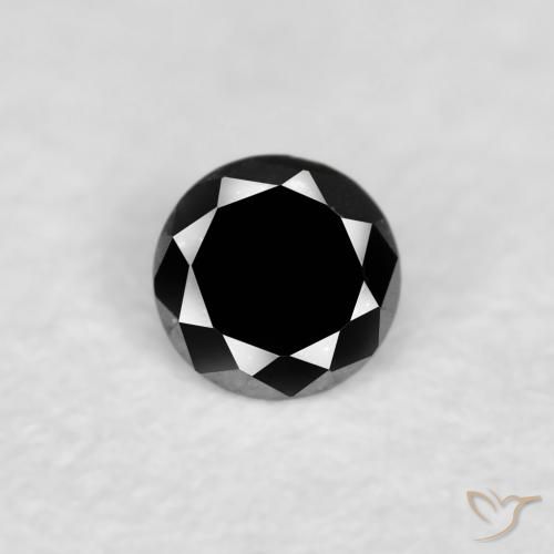 0.02ct Natürlicher Schwarz Diamant, Runden, Lichtundurchlässig