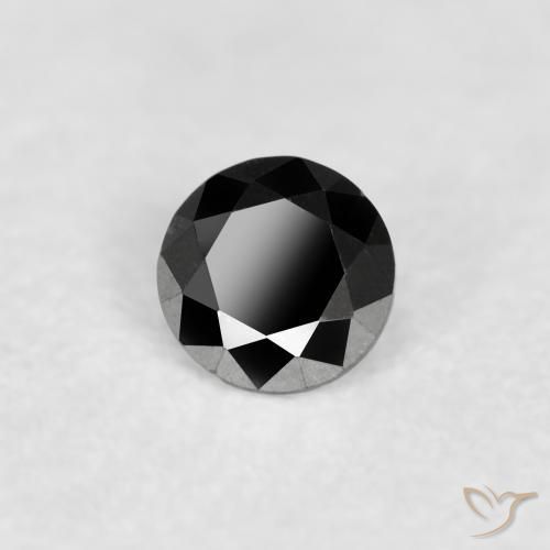 9,17 ctw natürlicher Schwarz Diamant, Runden, Lichtundurchlässig