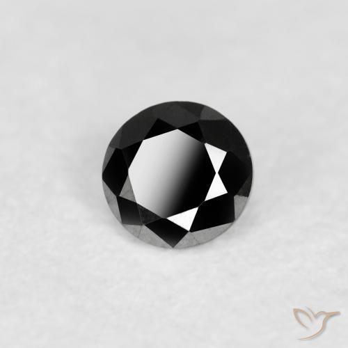 9,17 ctw natürlicher Schwarz Diamant, Runden, Lichtundurchlässig
