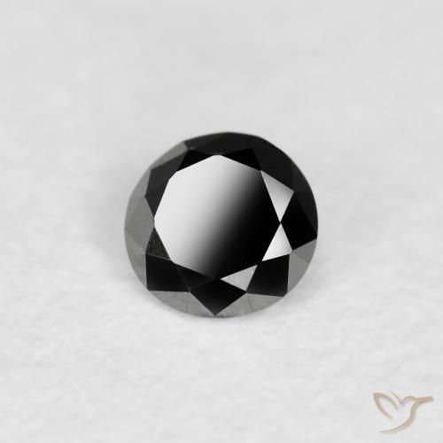 9,17 ctw natürlicher Schwarz Diamant, Runden, Lichtundurchlässig