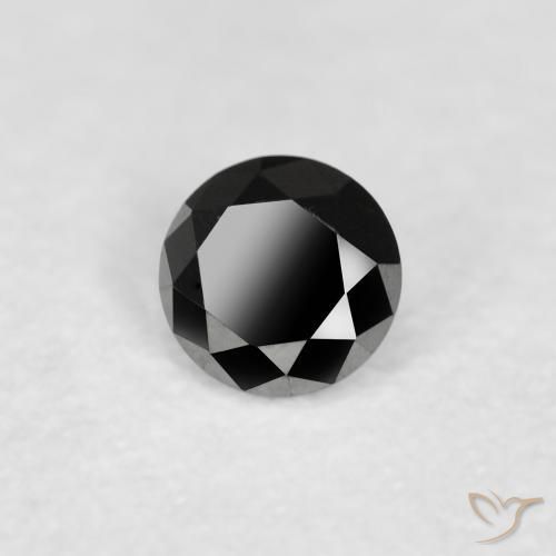 9,17 ctw natürlicher Schwarz Diamant, Runden, Lichtundurchlässig