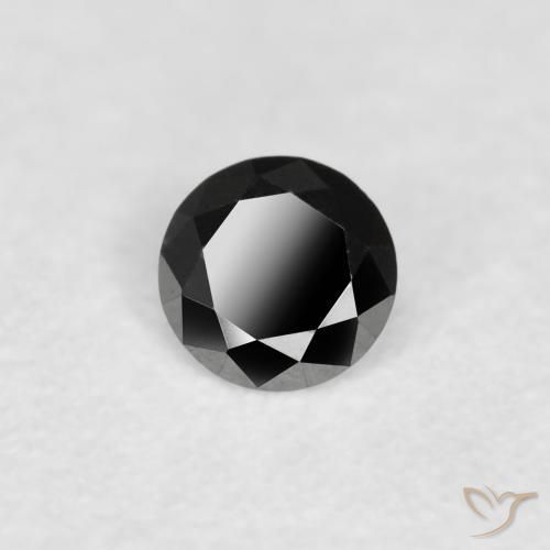 9,17 ctw natürlicher Schwarz Diamant, Runden, Lichtundurchlässig