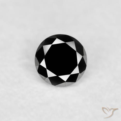 0.02ct Natürlicher Schwarz Diamant, Runden, Lichtundurchlässig