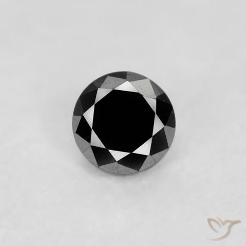 0.03ct Natürlicher Schwarz Diamant, Runden, Lichtundurchlässig