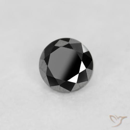 9,17 ctw natürlicher Schwarz Diamant, Runden, Lichtundurchlässig