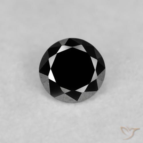 0.03ct Natürlicher Schwarz Diamant, Runden, Lichtundurchlässig