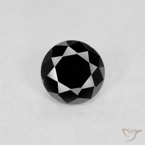 0.03ct Natürlicher Schwarz Diamant, Runden, Lichtundurchlässig
