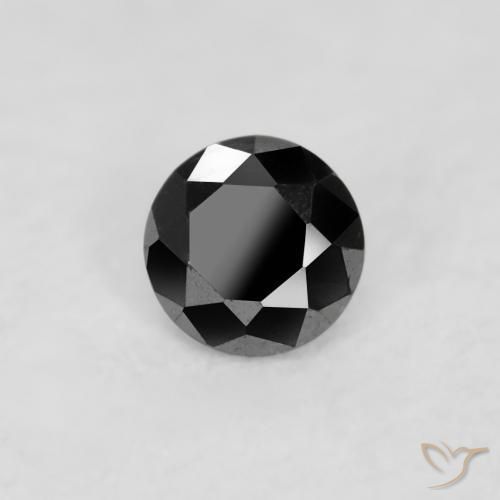 9,17 ctw natürlicher Schwarz Diamant, Runden, Lichtundurchlässig