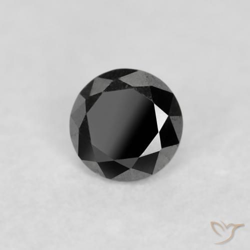 9,17 ctw natürlicher Schwarz Diamant, Runden, Lichtundurchlässig