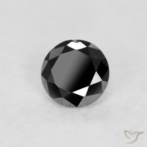 9,17 ctw natürlicher Schwarz Diamant, Runden, Lichtundurchlässig