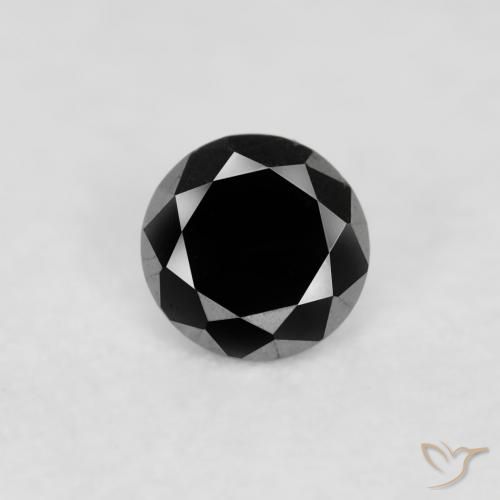 0.05ct Natürlicher Schwarz Diamant, Runden, Lichtundurchlässig