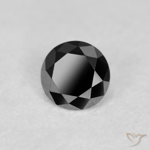 9,17 ctw natürlicher Schwarz Diamant, Runden, Lichtundurchlässig
