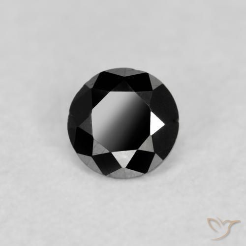 9,17 ctw natürlicher Schwarz Diamant, Runden, Lichtundurchlässig