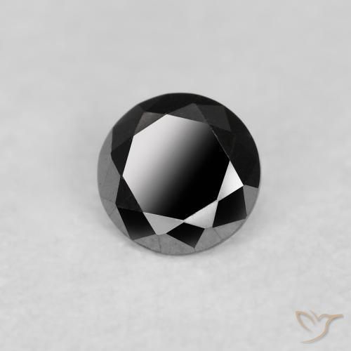 9,17 ctw natürlicher Schwarz Diamant, Runden, Lichtundurchlässig