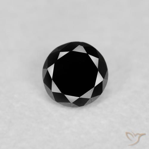 0.05ct Natürlicher Schwarz Diamant, Runden, Lichtundurchlässig