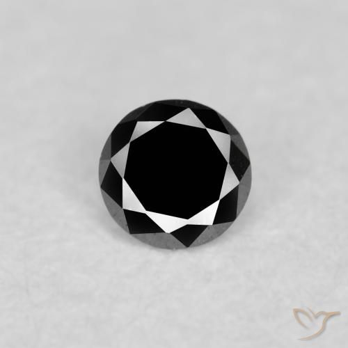0.04ct Natürlicher Schwarz Diamant, Runden, Lichtundurchlässig