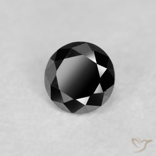9,17 ctw natürlicher Schwarz Diamant, Runden, Lichtundurchlässig