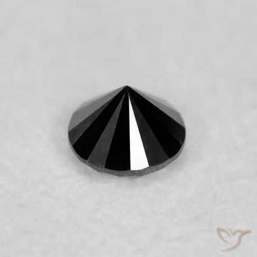 9,17 ctw natürlicher Schwarz Diamant, Runden, Lichtundurchlässig