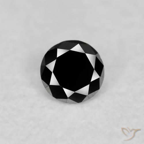0.04ct Natürlicher Schwarz Diamant, Runden, Lichtundurchlässig