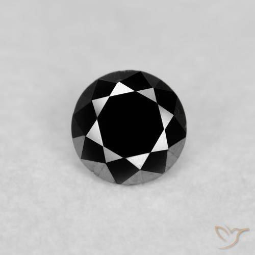 0.05ct Natürlicher Schwarz Diamant, Runden, Lichtundurchlässig