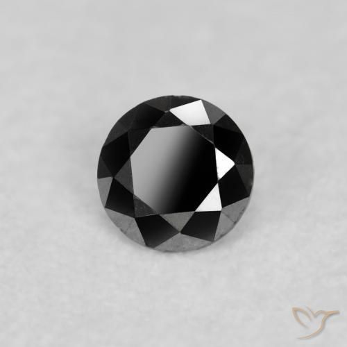9,17 ctw natürlicher Schwarz Diamant, Runden, Lichtundurchlässig