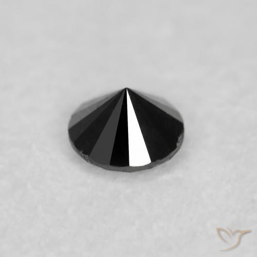 9,17 ctw natürlicher Schwarz Diamant, Runden, Lichtundurchlässig